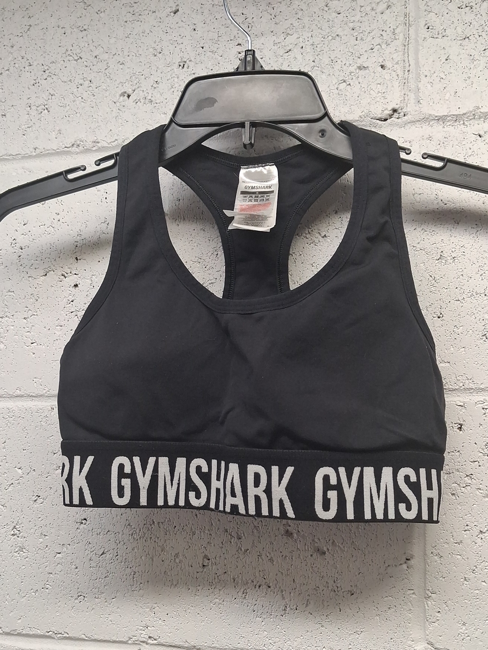 NWOT Womens Gymshark Black And White Sports Bra